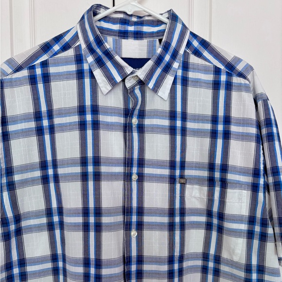 Nautica Men’s Plaid Short‑Sleeve Button‑Up Shirt – Size Large – EUC - Picture 3 of 8